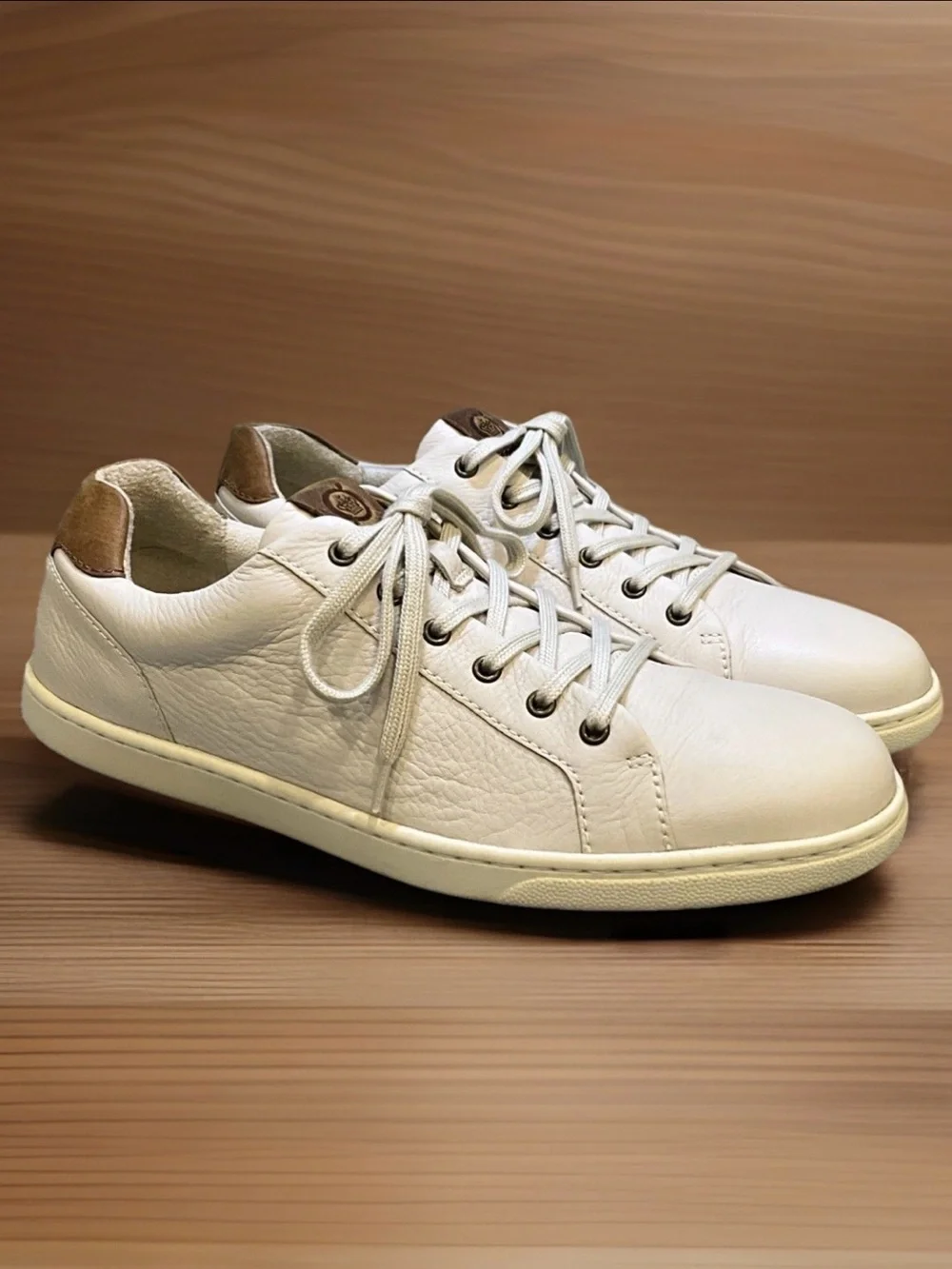 Born Ashram II Men’s Handcrafted Leather Sneakers In Bone Color Sz. 10.5M - NEW - Picture 2 of 12